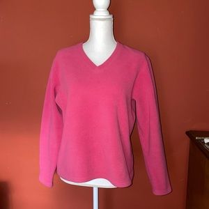 L.L. Bean fuchsia pink fleece pullover. Excellent condition